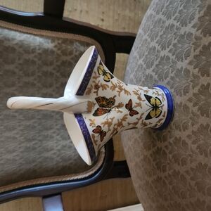 Elegant Ceramic Vase with Butterfly Design